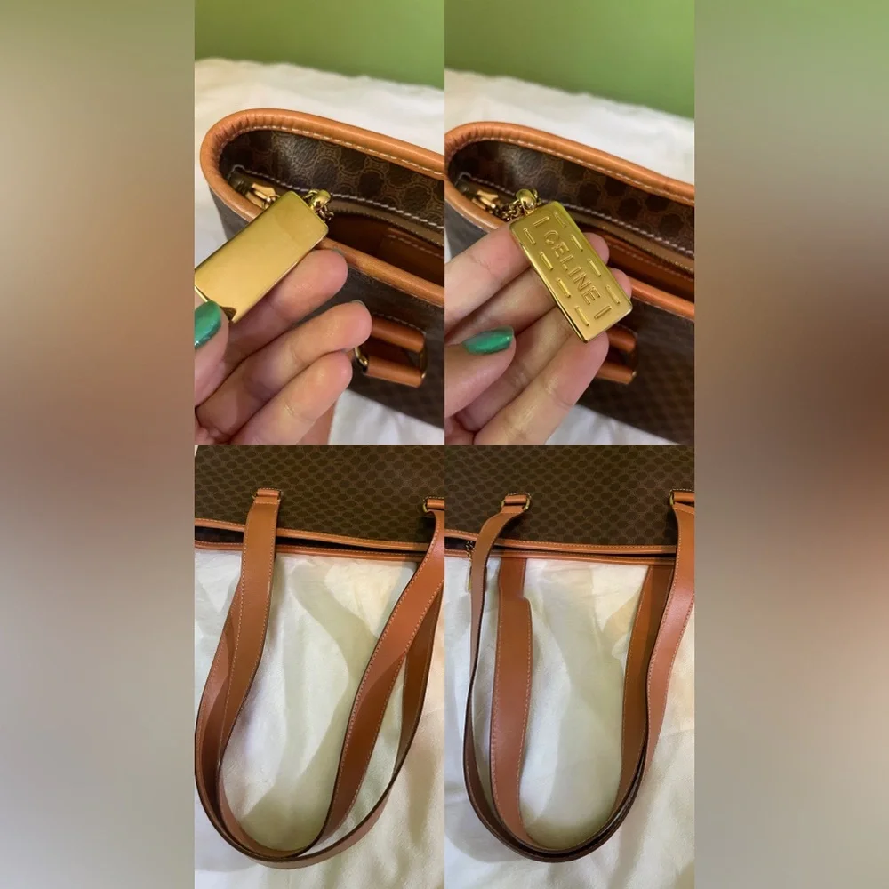 Celine Brown Macadam PVC/ Leather Tote Bag 🤎 - Picture 8 of 13